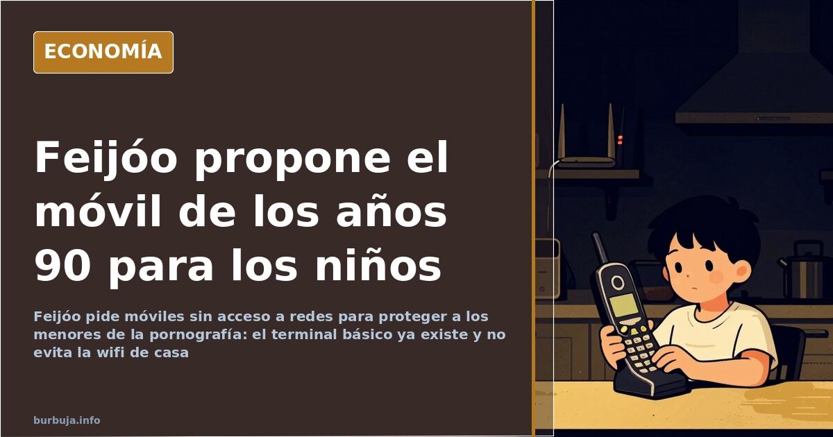 Feijóo plantea móviles sin redes para menores: ya existían