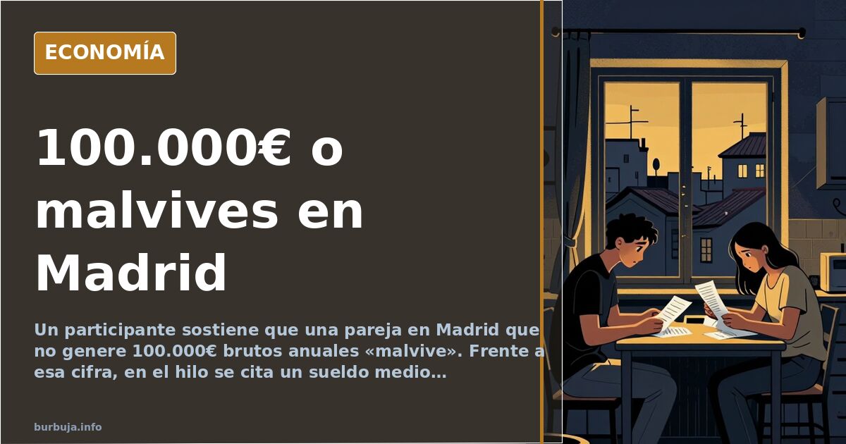Madrid: «una pareja que gane menos de 100.000€ brutos malvive»