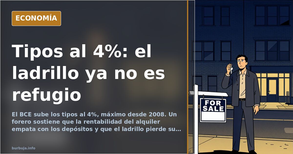 El BCE sube los tipos al 4% y el ladrillo entra en su peor invierno