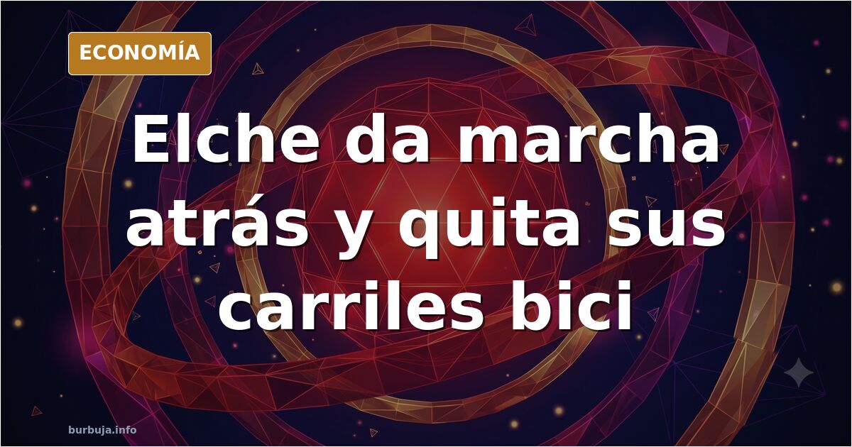 Carril bici urbano junto a una calzada con tráfico denso en una ciudad española