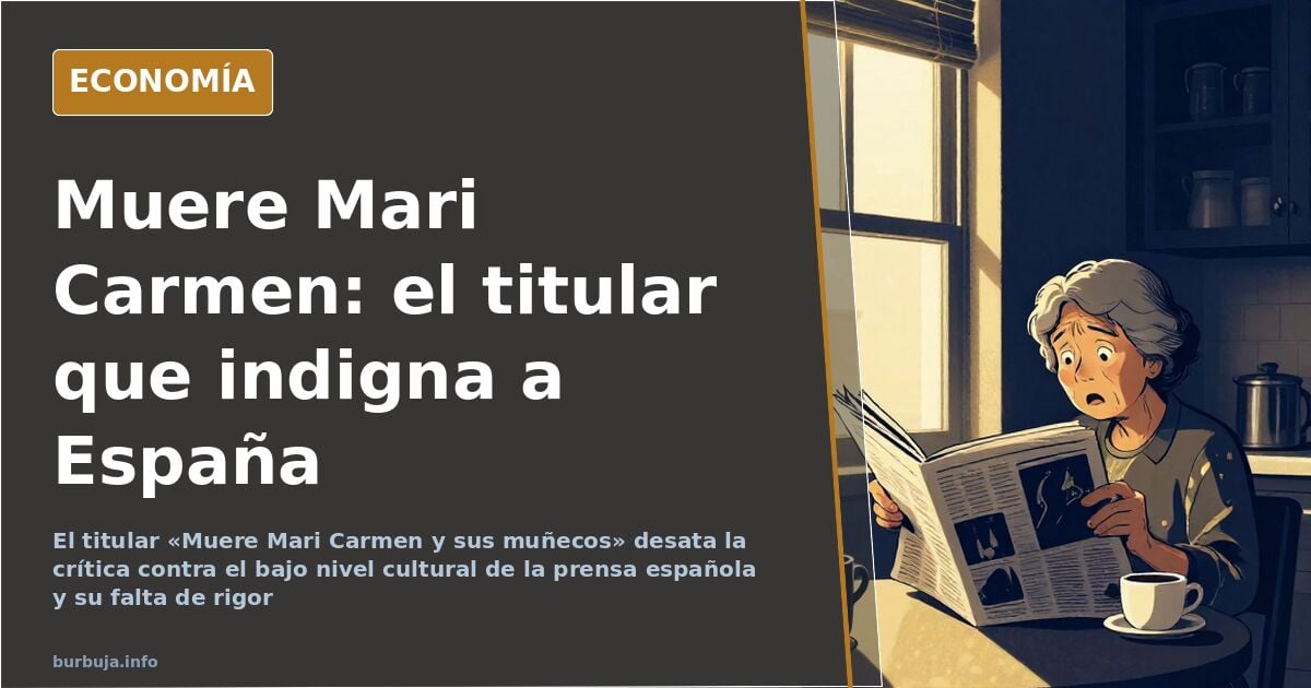 El titular de la muerte de Mari Carmen que retrata a la prensa española