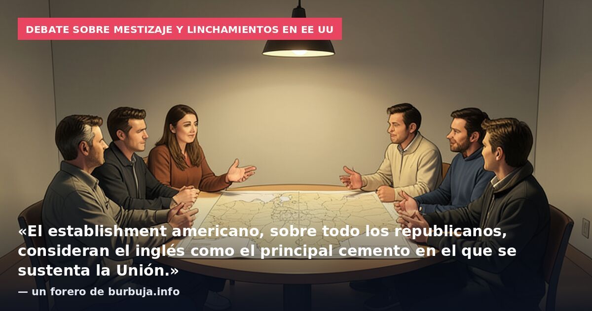 Debate sobre mestizaje y linchamientos en EE UU: «El establishment americano, sobre todo los republicanos, consideran el inglés como el principal cemento en el que se sustenta la Unión.» — un forero de burbuja.info