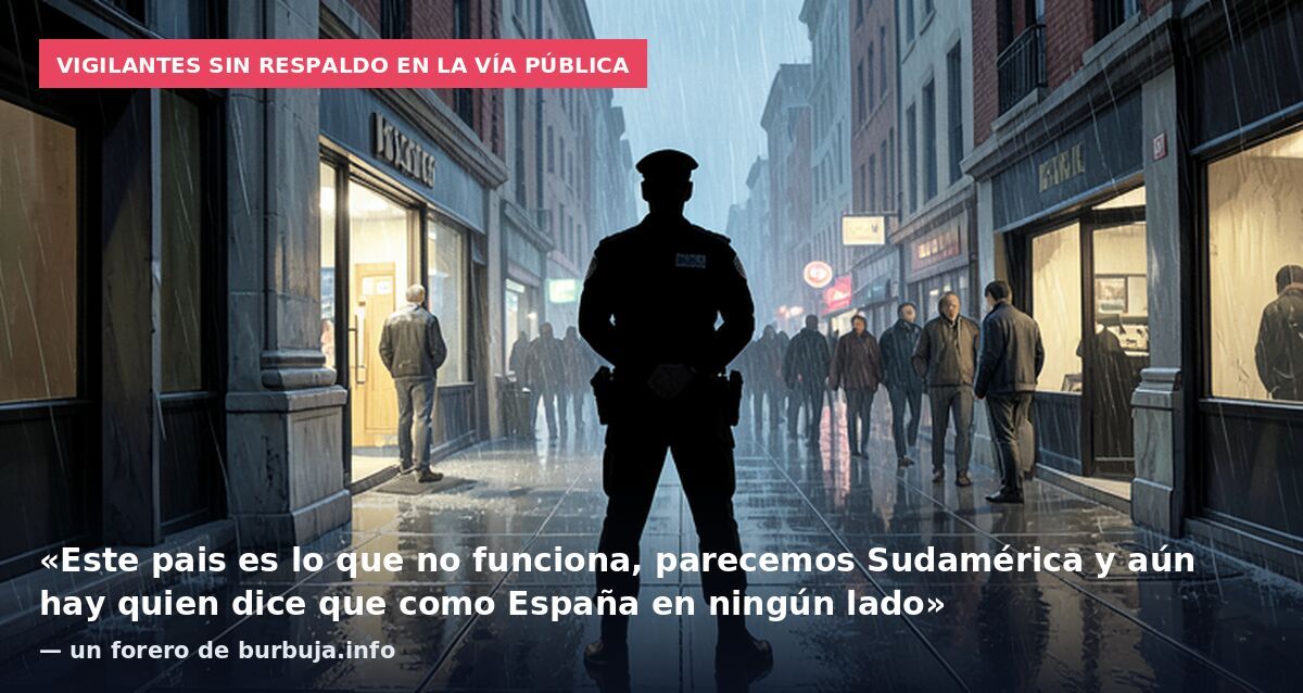 Vigilantes sin respaldo en la vía pública: «Este pais es lo que no funciona, parecemos Sudamérica y aún hay quien dice que como España en ningún lado» — un forero de burbuja.info