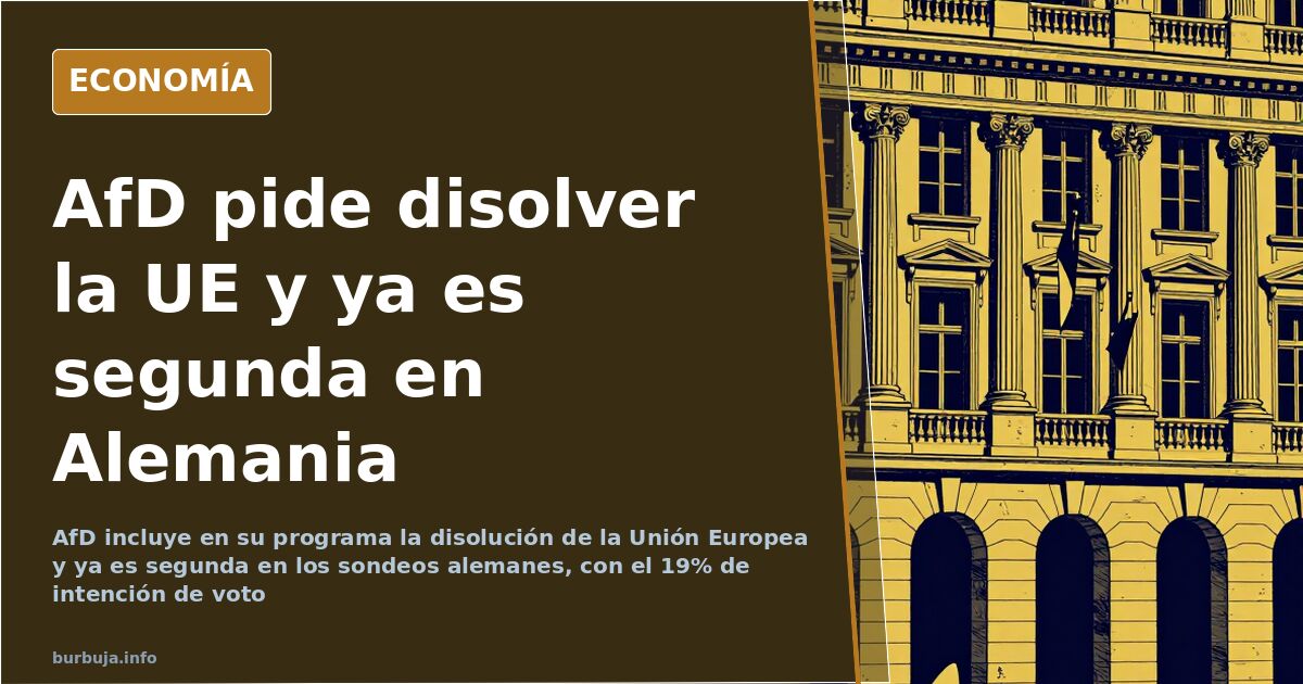 La ultraderecha alemana quiere disolver la Unión Europea