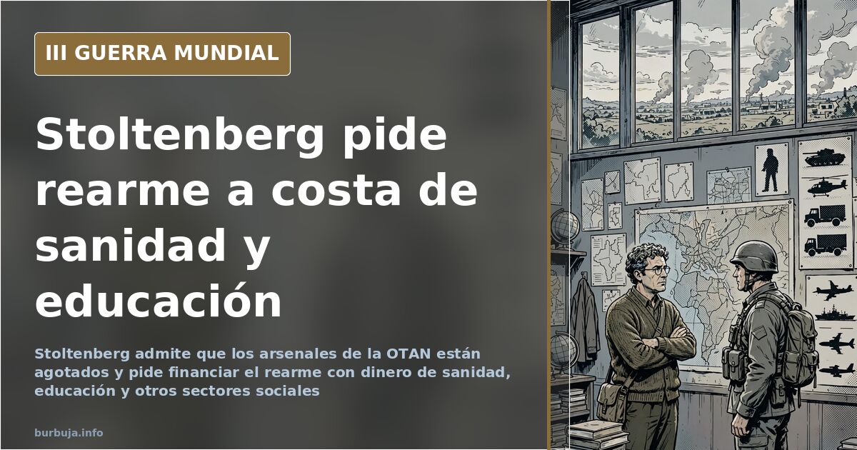 Stoltenberg: armas con el dinero de sanidad y educación
