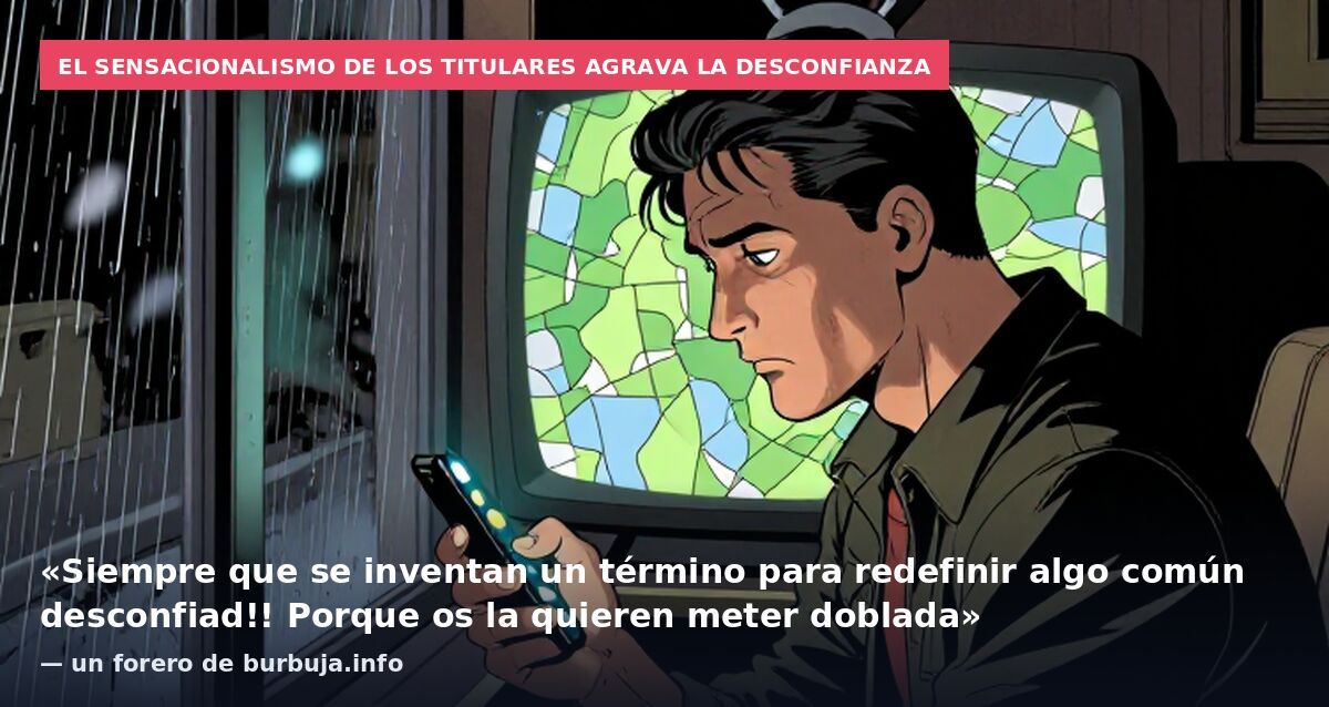 El sensacionalismo de los titulares agrava la desconfianza: «Siempre que se inventan un término para redefinir algo común desconfiad!! Porque os la quieren meter doblada» — un forero de burbuja.info