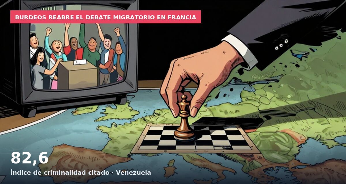 Burdeos reabre el debate migratorio en Francia: 82,6 Índice de criminalidad citado · Venezuela