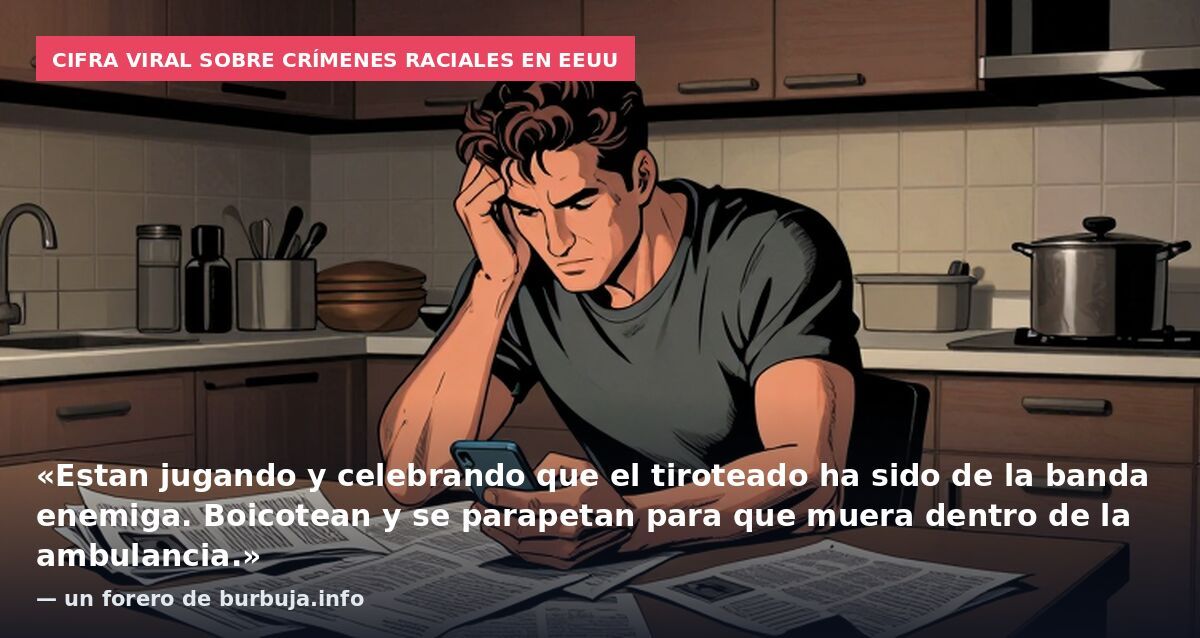 Cifra viral sobre crímenes raciales en EEUU: «Estan jugando y celebrando que el tiroteado ha sido de la banda enemiga. Boicotean y se parapetan para que muera dentro de la ambulancia.» — un forero de burbuja.info