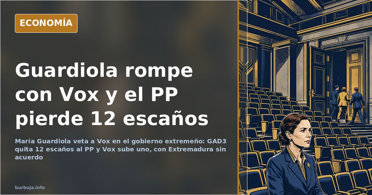 María Guardiola en una entrevista política sobre el veto del PP extremeño a Vox y su coste en escaños