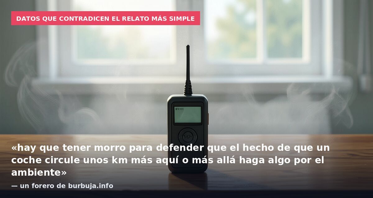 Datos que contradicen el relato más simple: «hay que tener morro para defender que el hecho de que un coche circule unos km más aquí o más allá haga algo por el ambiente» — un forero de burbuja.info
