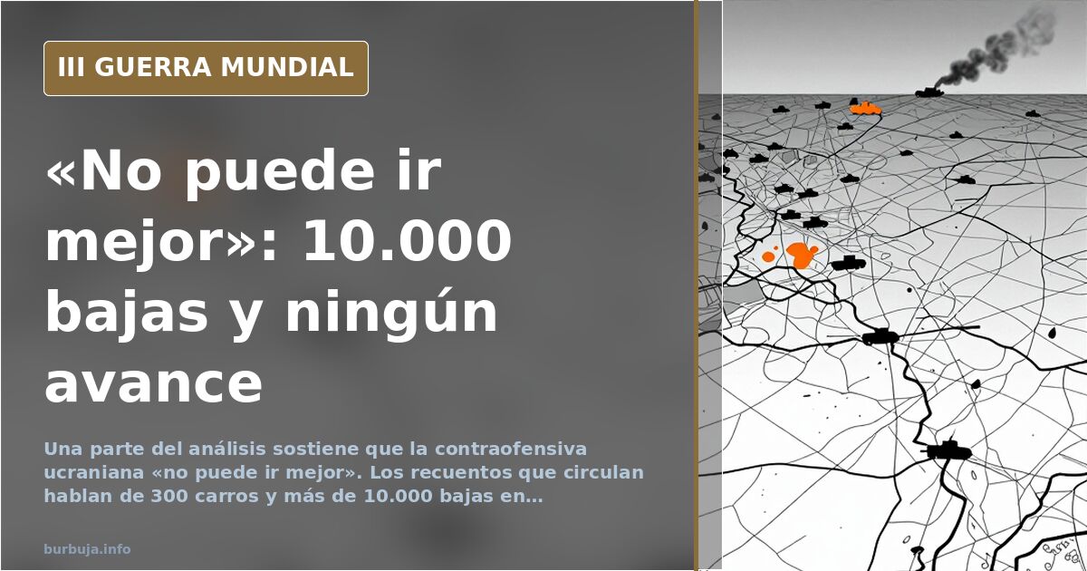 Vehículos blindados y estelas de humo en un frente embarrado con la contraofensiva ucraniana marcada sobre un mapa