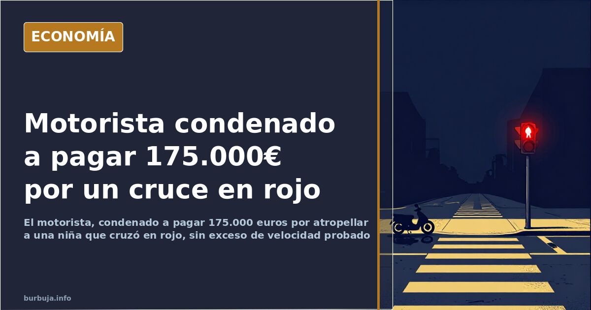 Motorista condenado a 175.000€ aunque la madre cruzó en rojo