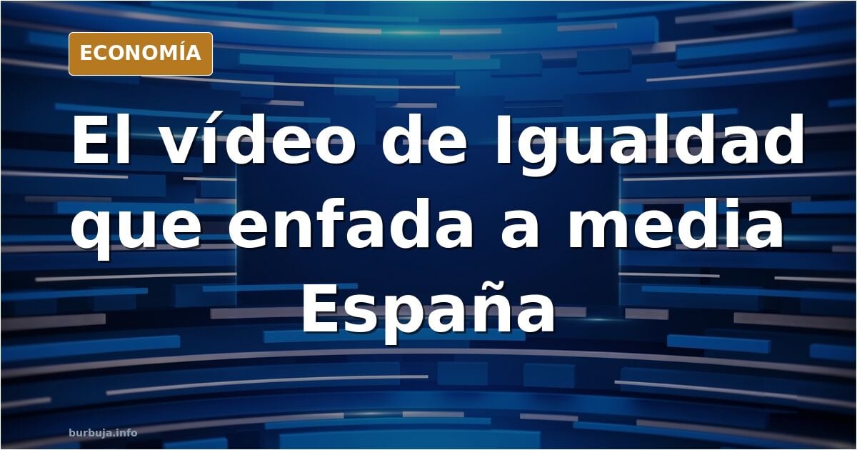 Ilustración editorial de un televisor emitiendo un vídeo institucional sobre diversidad frente a una audiencia dividida