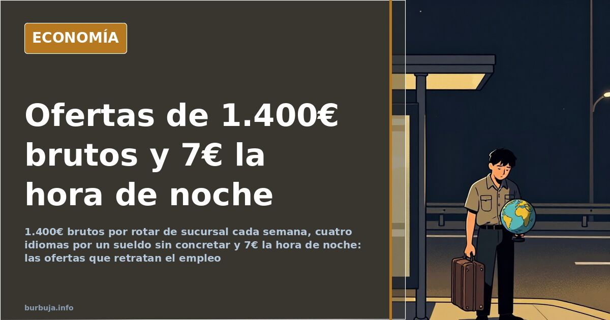 7€ brutos la hora de noche: el debate sobre el empleo en España