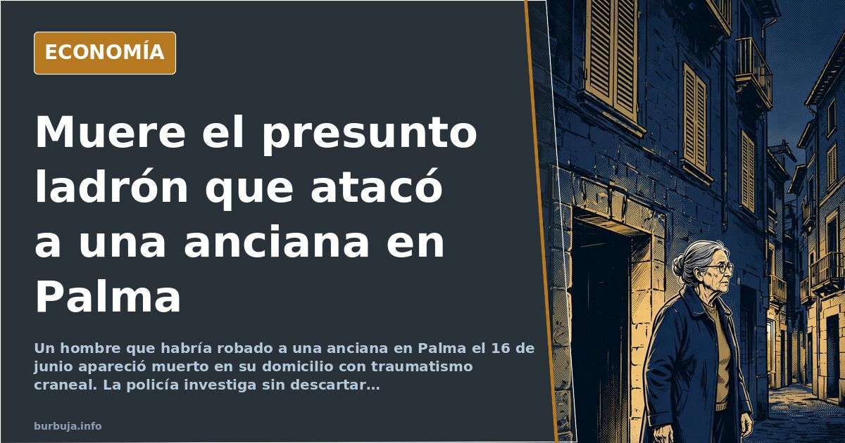 Investigan la muerte de un hombre que robó a una anciana en Palma