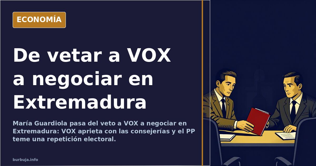 Guardiola pasa del veto a VOX a negociar un acuerdo programático