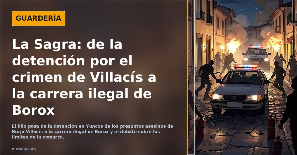 La Sagra: de la detención por el crimen de Villacís a la carrera ilegal de Borox