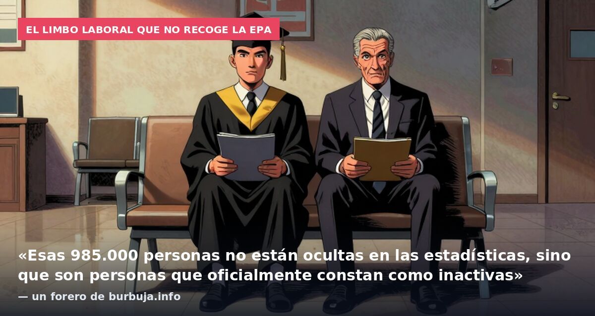 El limbo laboral que no recoge la EPA: «Esas 985.000 personas no están ocultas en las estadísticas, sino que son personas que oficialmente constan como inactivas» — un forero de burbuja.info