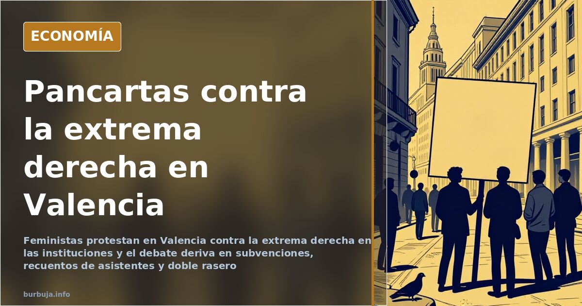 Protesta feminista en Valencia contra la extrema derecha