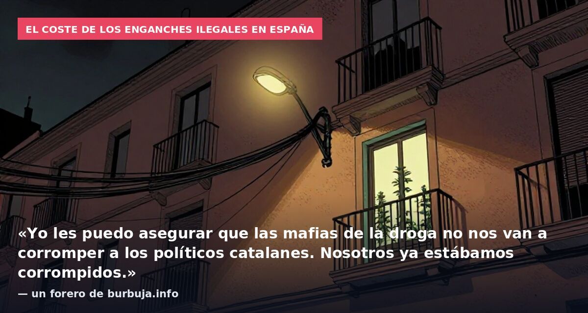 El coste de los enganches ilegales en España: «Yo les puedo asegurar que las mafias de la droga no nos van a corromper a los políticos catalanes. Nosotros ya estábamos corrompidos.» — un forero de burbuja.info