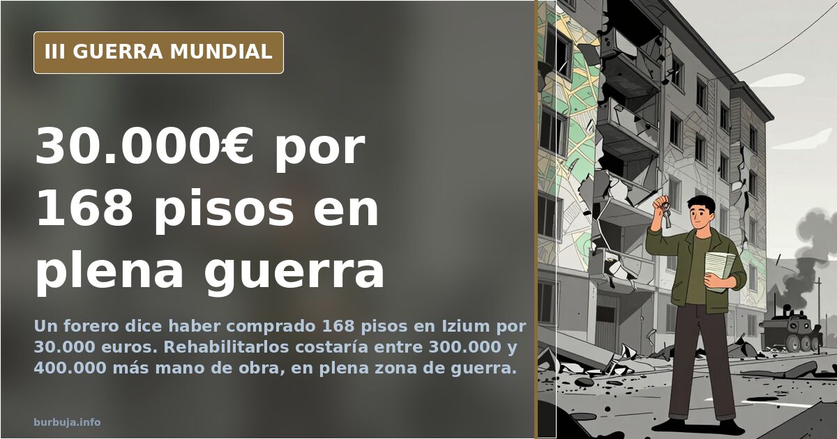 «Compró 7 bloques de pisos en Izium por 30.000 euros»