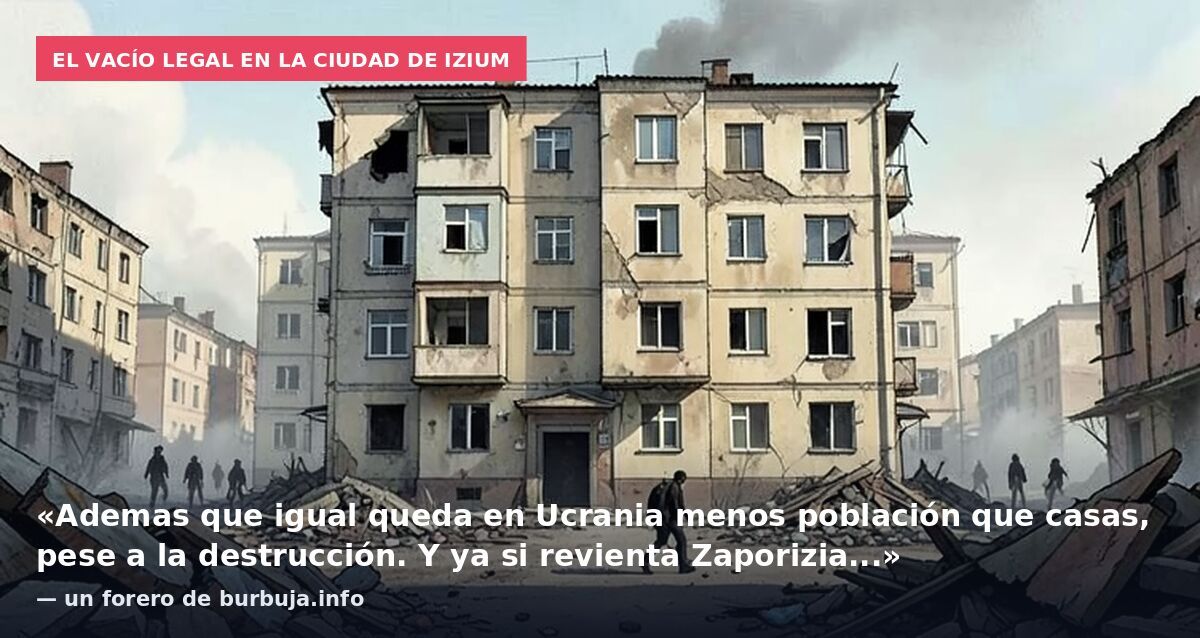 El vacío legal en la ciudad de Izium: «Ademas que igual queda en Ucrania menos población que casas, pese a la destrucción. Y ya si revienta Zaporizia...» — un forero de burbuja.info