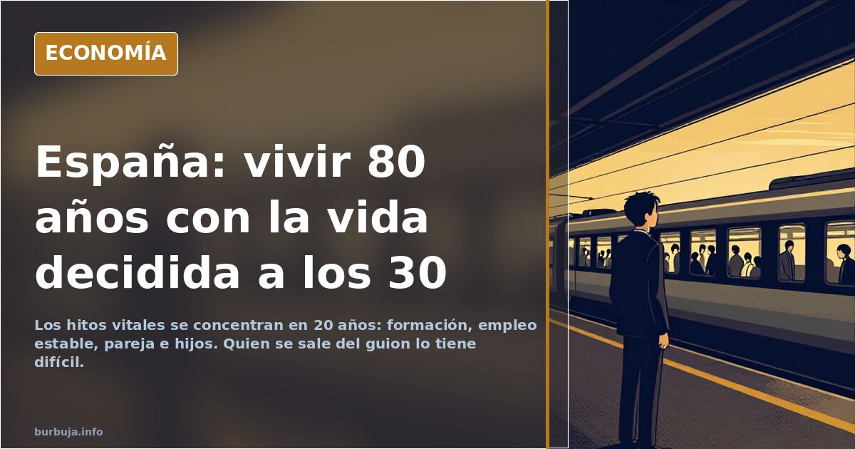 Vivir hasta los 80 con los hitos vitales decididos a los 30