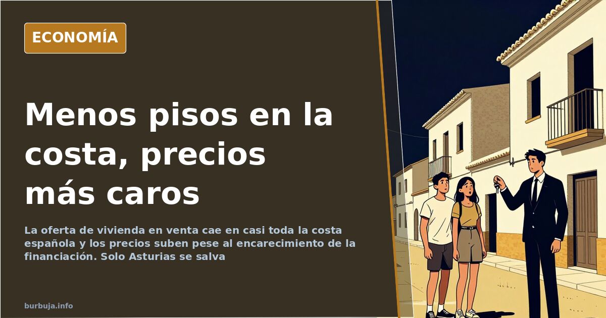 El stock de vivienda en la costa cae y empuja los precios al alza