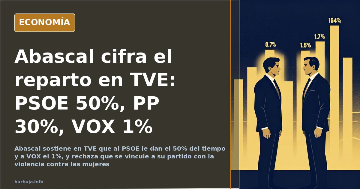 Santiago Abascal durante su entrevista en un plató de televisión