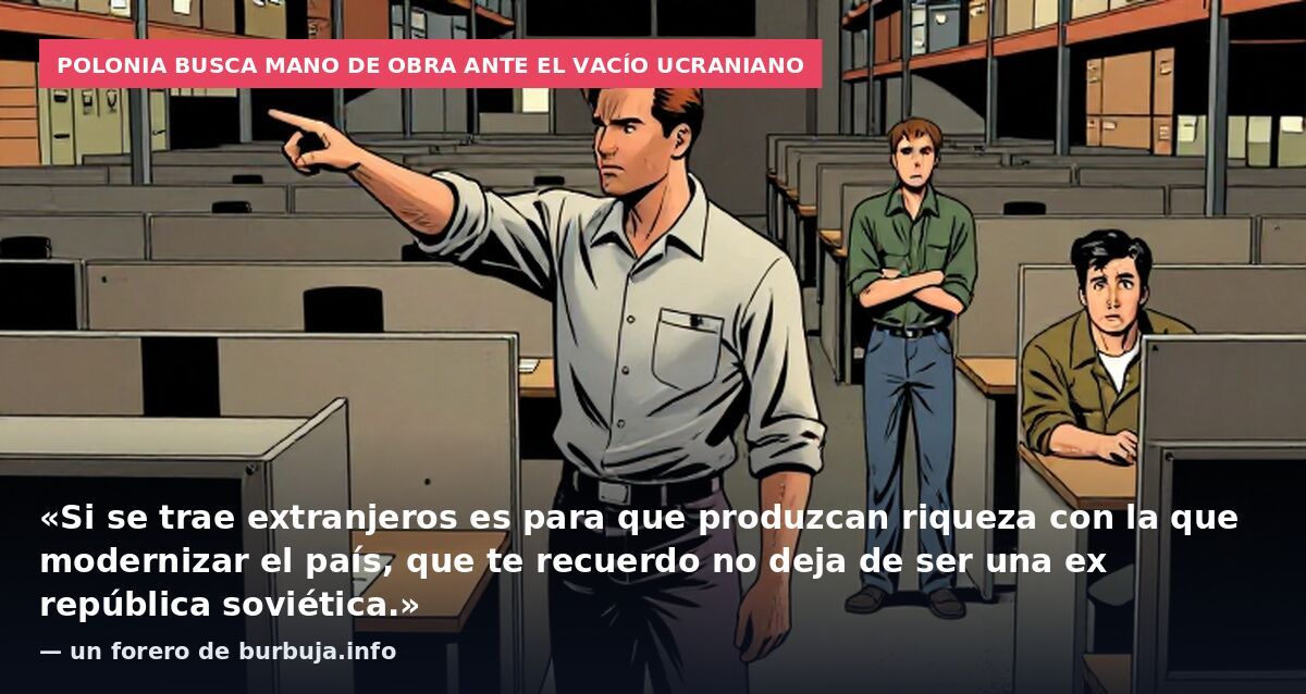 Polonia busca mano de obra ante el vacío ucraniano: «Si se trae extranjeros es para que produzcan riqueza con la que modernizar el país, que te recuerdo no deja de ser una ex república soviética.» — un forero de burbuja.info