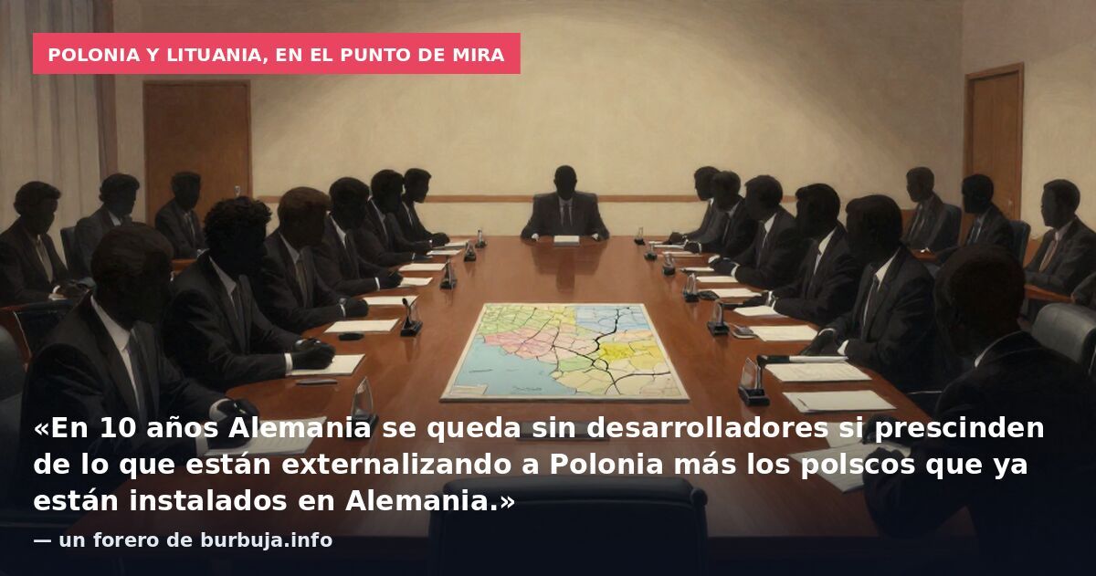 Polonia y Lituania, en el punto de mira: «En 10 años Alemania se queda sin desarrolladores si prescinden de lo que están externalizando a Polonia más los polscos que ya están instalados en Alemania.» — un forero de burbuja.info