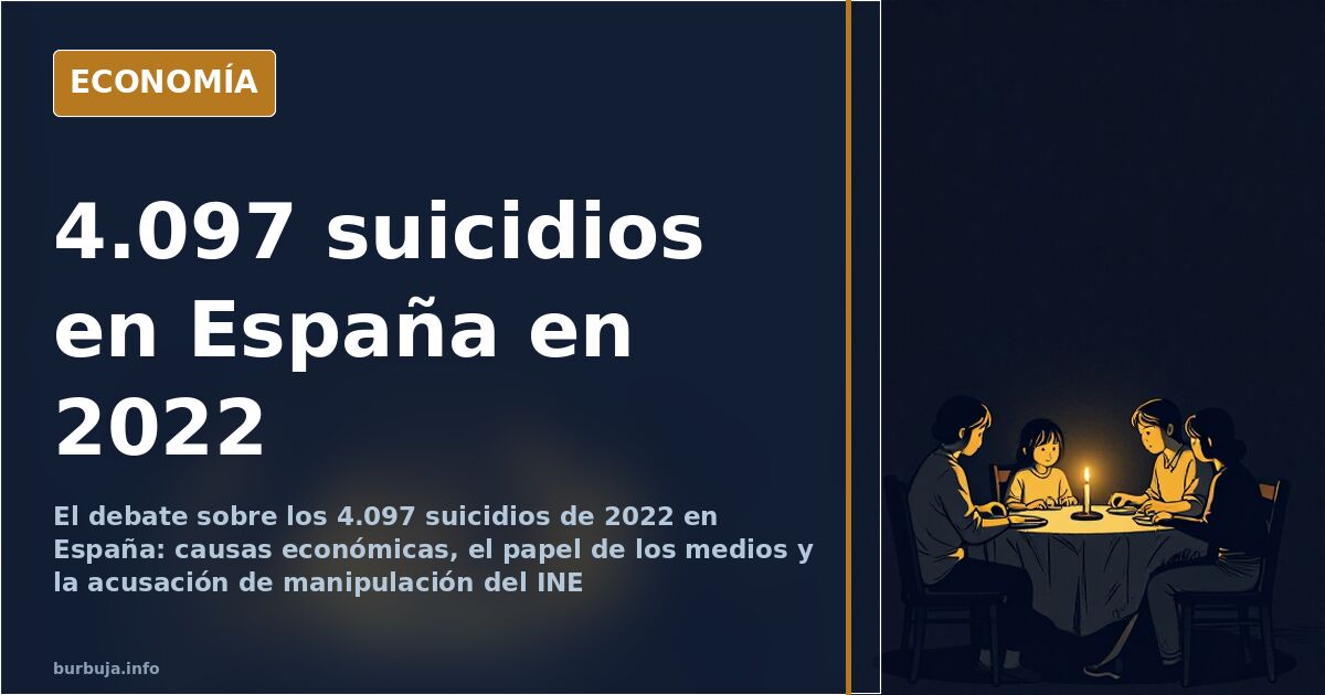 4.097 suicidios en España en 2022, récord de la serie