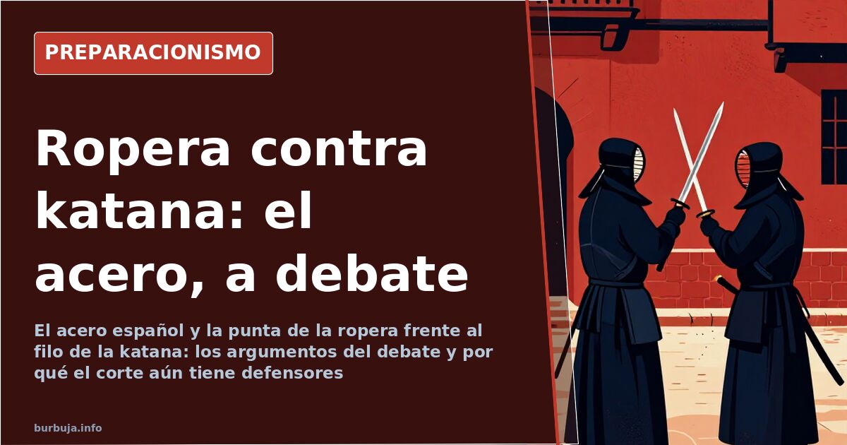 Espada ropera española de acero frente a una katana japonesa en el debate sobre el duelo de armas blancas