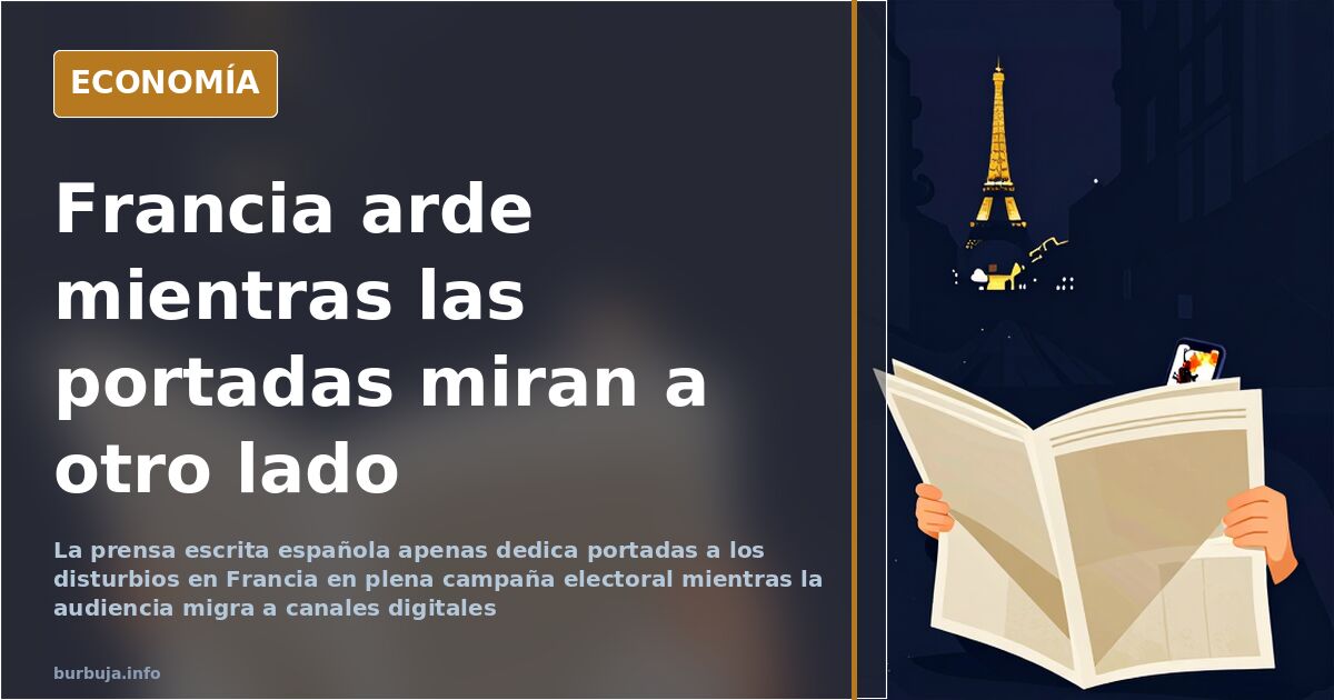 Francia arde y la prensa española apenas lo nombra