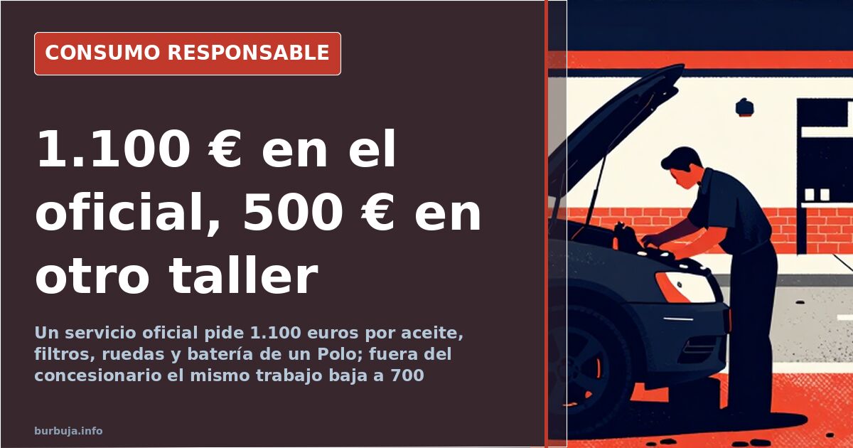 VW Polo service costs €1,100 at dealer vs €700 elsewhere