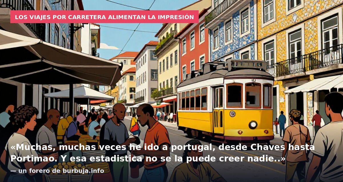 Los viajes por carretera alimentan la impresión: «Muchas, muchas veces he ido a portugal, desde Chaves hasta Portimao. Y esa estadistica no se la puede creer nadie..» — un forero de burbuja.info