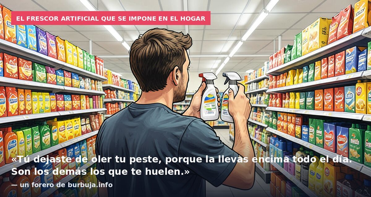 El frescor artificial que se impone en el hogar: «Tú dejaste de oler tu peste, porque la llevas encima todo el día. Son los demás los que te huelen.» — un forero de burbuja.info