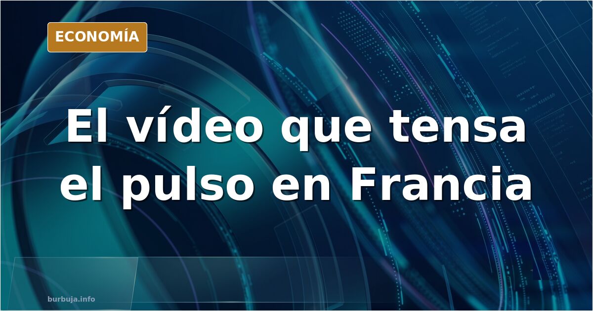 Ilustración editorial de un vídeo viral sobre amenazas a Macron y Occidente en el contexto de las tensiones en Francia