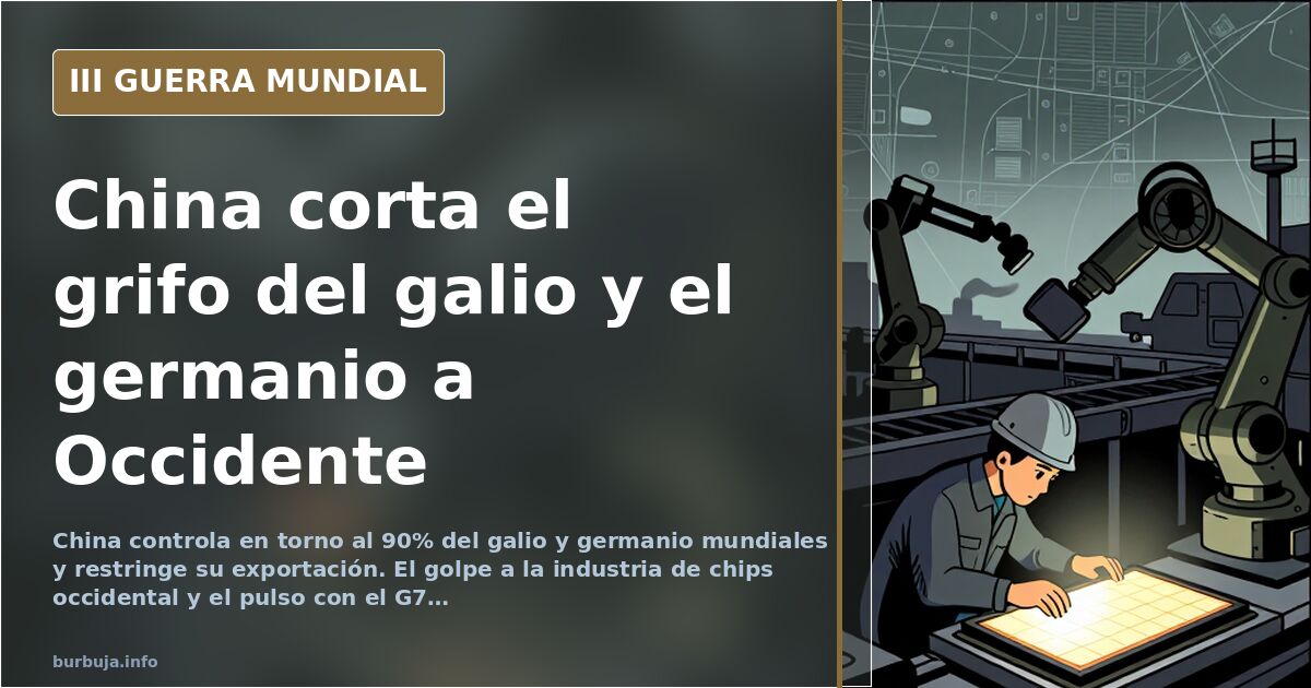 China restringe galio y germanio: el pulso por los chips se recrudece
