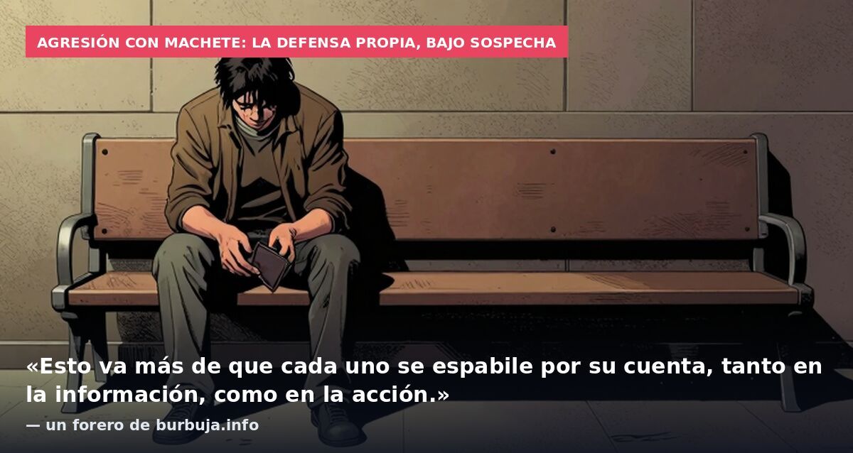 Agresión con machete: la defensa propia, bajo sospecha: «Esto va más de que cada uno se espabile por su cuenta, tanto en la información, como en la acción.» — un forero de burbuja.info