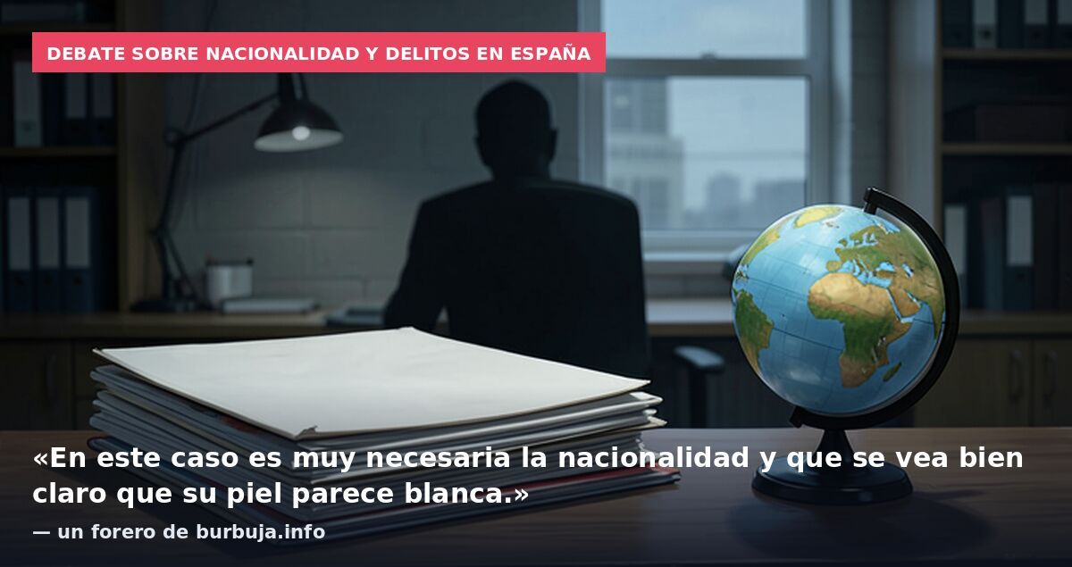 Debate sobre nacionalidad y delitos en España: «En este caso es muy necesaria la nacionalidad y que se vea bien claro que su piel parece blanca.» — un forero de burbuja.info