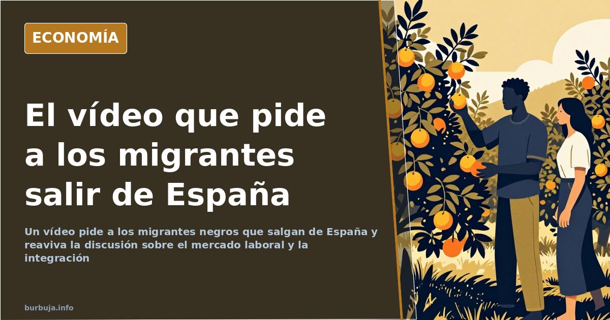 Un hombre aparece en un vídeo grabado en una aldea de Senegal pidiendo a las personas negras que salgan de España