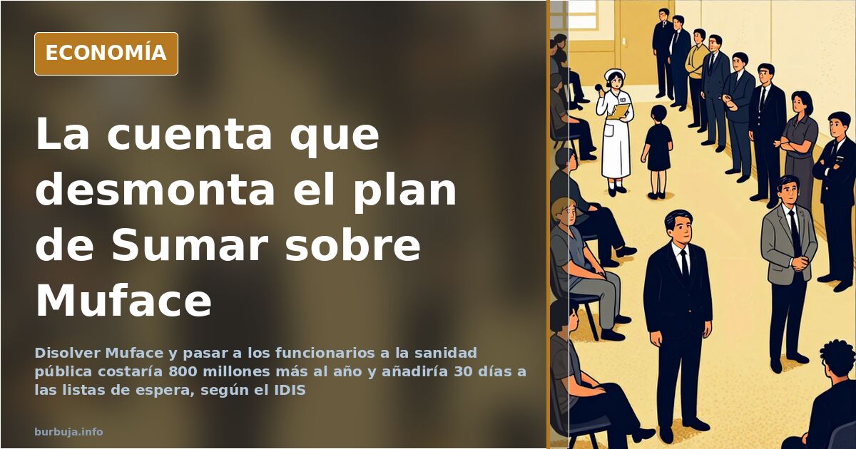 Sumar propone disolver Muface: costaría 800 millones más