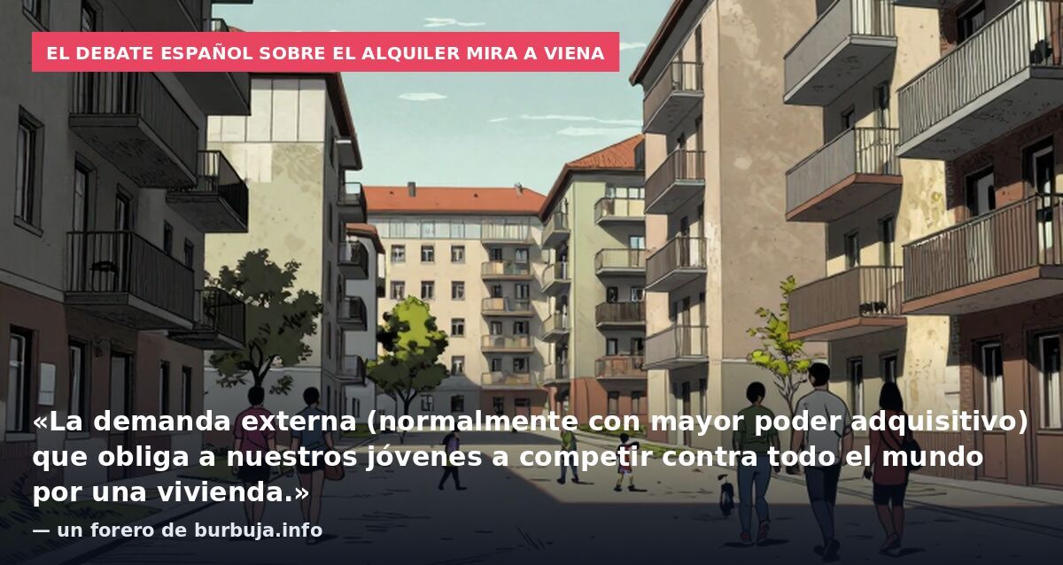 El debate español sobre el alquiler mira a Viena: «La demanda externa (normalmente con mayor poder adquisitivo) que obliga a nuestros jóvenes a competir contra todo el mundo por una vivienda.» — un forero de burbuja.info