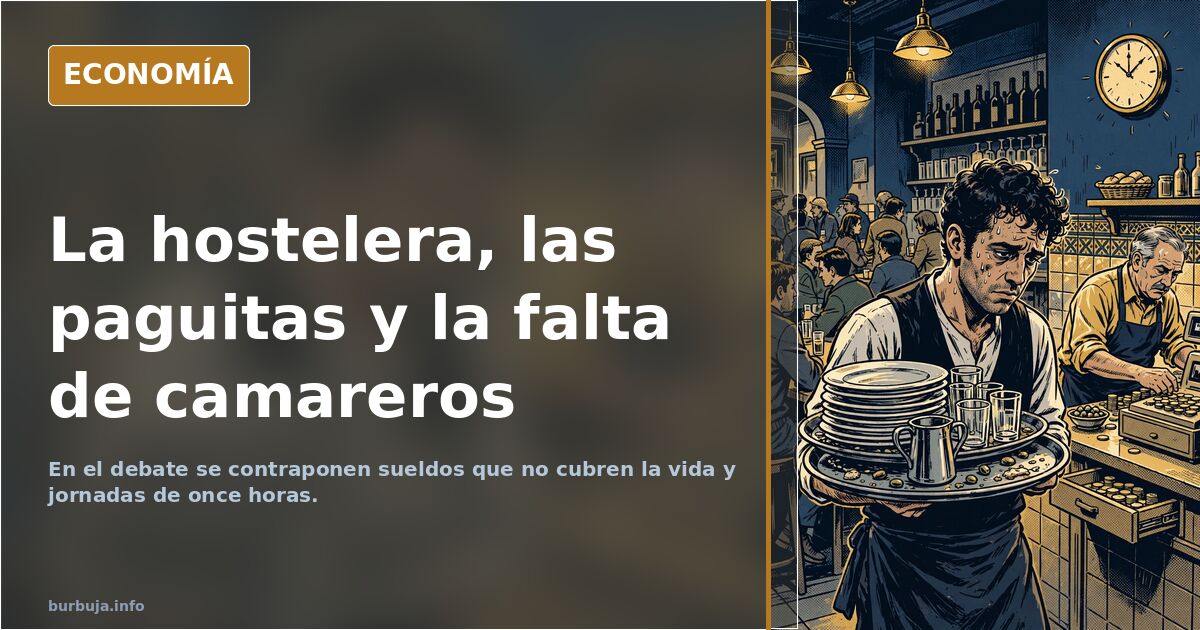 Hostelería: «hay paguitas y la gente no quiere trabajar»