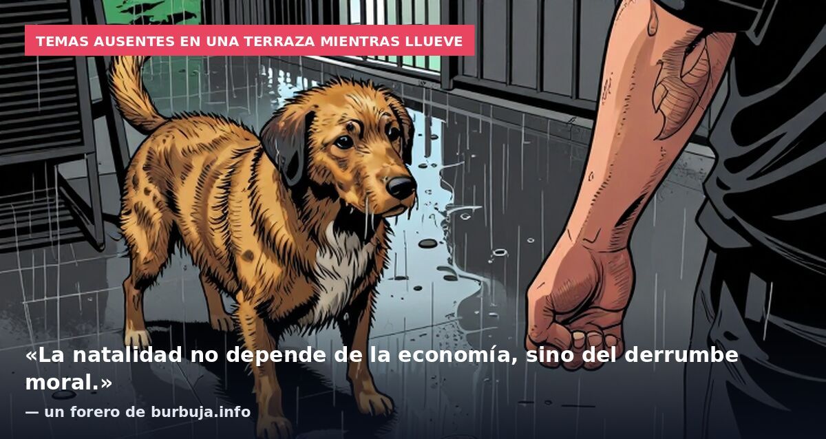 Temas ausentes en una terraza mientras llueve: «La natalidad no depende de la economía, sino del derrumbe moral.» — un forero de burbuja.info