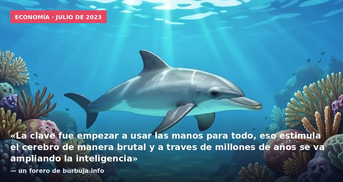 Economía · julio de 2023: «La clave fue empezar a usar las manos para todo, eso estimula el cerebro de manera brutal y a traves de millones de años se va ampliando la inteligencia» — un forero de burbuja.info
