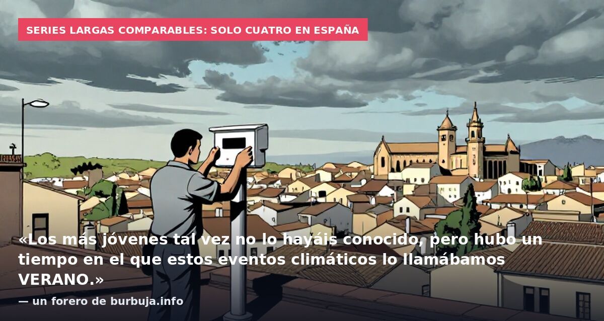 Series largas comparables: solo cuatro en España: «Los más jóvenes tal vez no lo hayáis conocido, pero hubo un tiempo en el que estos eventos climáticos lo llamábamos VERANO.» — un forero de burbuja.info