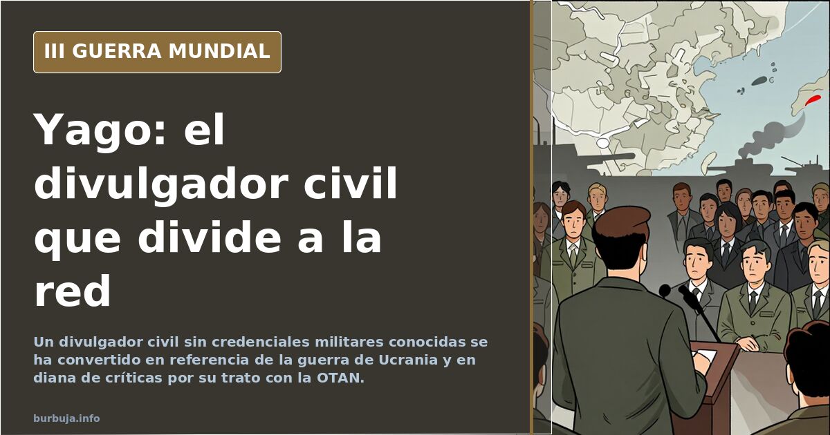 Yago, el analista civil al que la OTAN «mima», según sus críticos