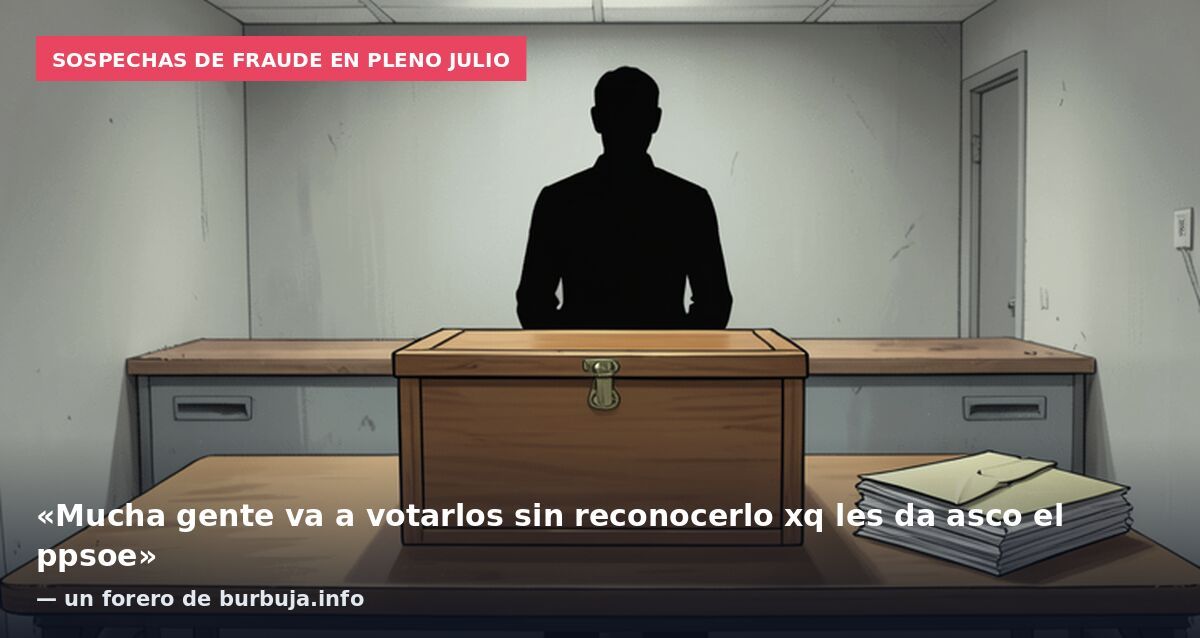 Sospechas de fraude en pleno julio: «Mucha gente va a votarlos sin reconocerlo xq les da asco el ppsoe» — un forero de burbuja.info